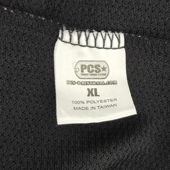 PCS Jersey Mens XL Black Camo Print Paintball Padded Pullover - Picture 3 of 4